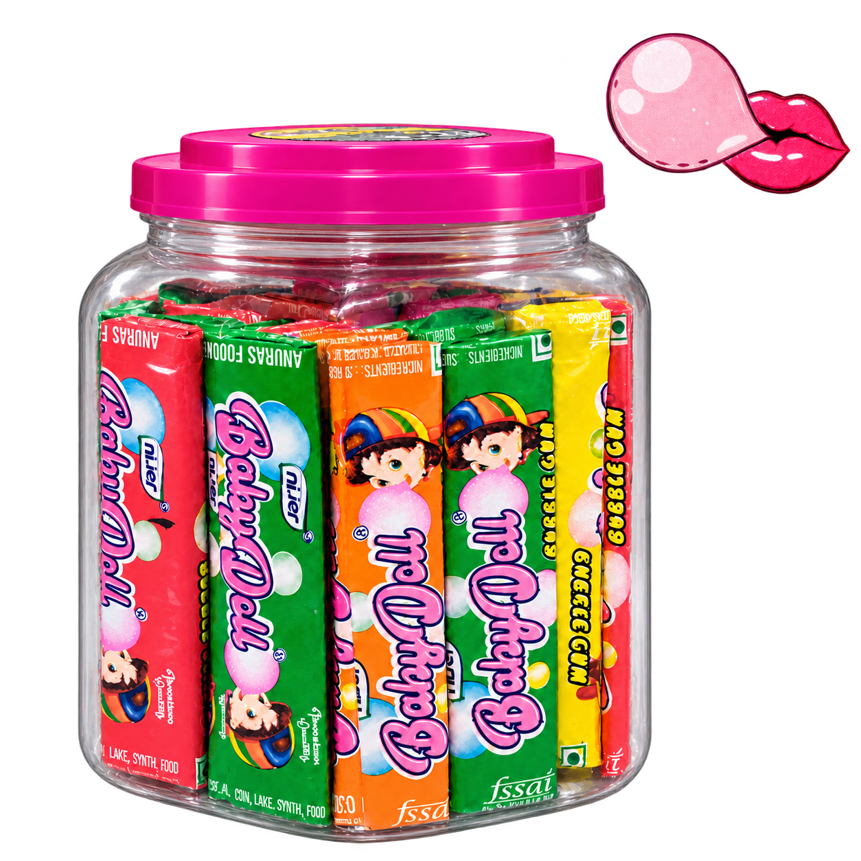 Baby Doll Bubble Gum — Jar of 50 Pieces