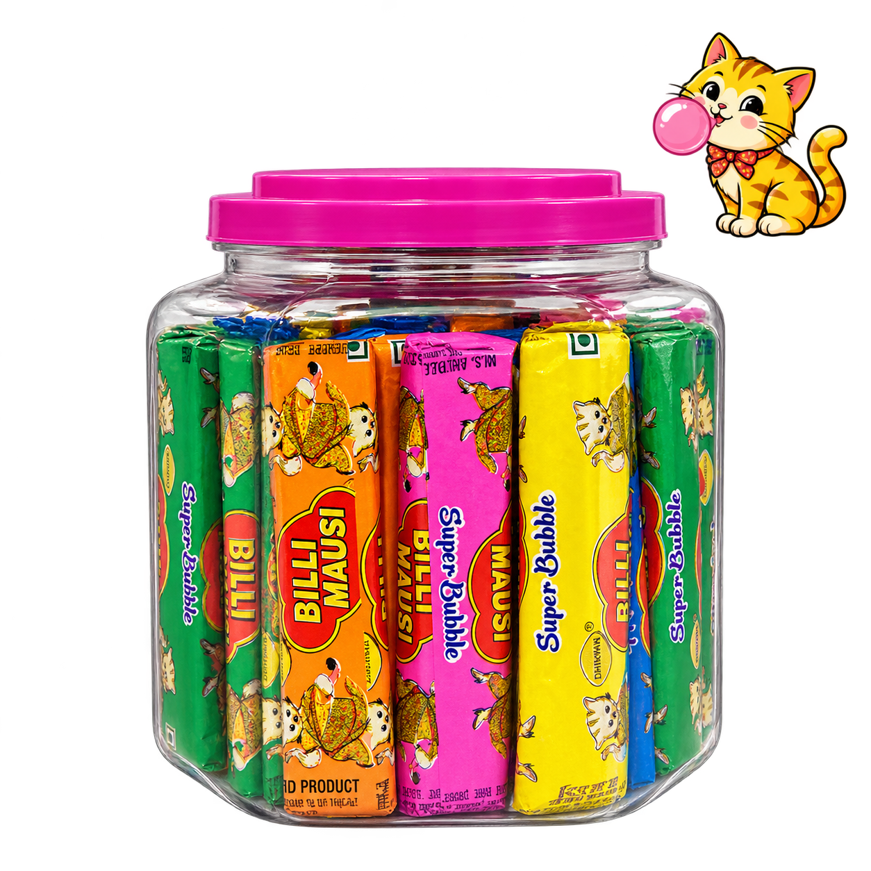 Billi Mausi Bubble Gum – Jar of 50